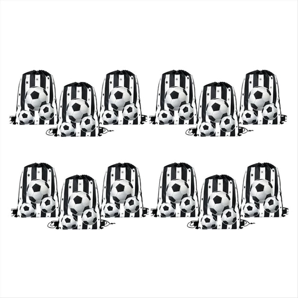12 Bolsas con Cordón para Recuerdos de Fiesta de Fútbol, Bolsa de Regalo de Balón de Fútbol, Suministros de Decoración para Fiestas Temáticas Deportivas para Niños A