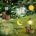 thumbnail image 5 of HengDidi Solar Powered Yak Outdoor Garden Ornament with LED Lights for Courtyard Decor - Weather Resistant Resin Cattle Figurine Light Display (Brown, 14.17x8.66x7.87in), 5 of 6