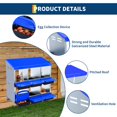 thumbnail image 2 of QinaQin Caja nido metálica de 2 niveles para gallinas, disponible en 6, 8 o 10 compartimentos, con techo impermeable y base estable, 2 of 7