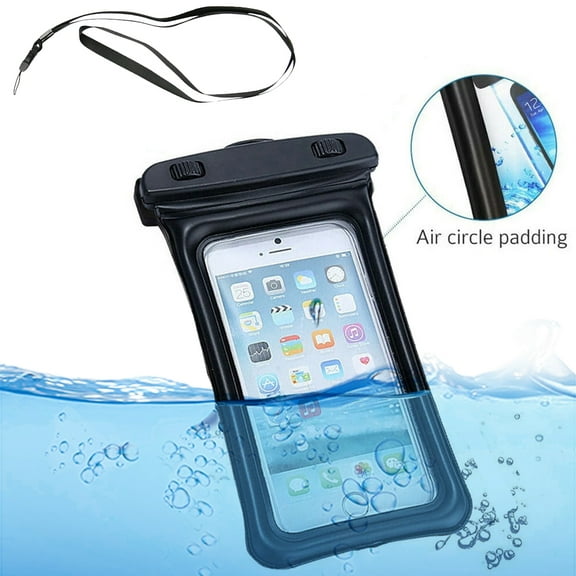 HOMEYA 1 Pack IPX8 Floating Waterproof Phone Pouch Up to 7",Floating Phone Case iPhone Samsung Dry Bags,Water Proof Pouch Travel Essentials for Beach Kayak