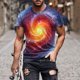 thumbnail image 1 of Tops para hombre, blusas y camisas de manga corta con cuello redondo para hombre. Camiseta casual de manga corta con cuello redondo y estampado de cielo para hombre. Blusa para hombre., 1 of 5