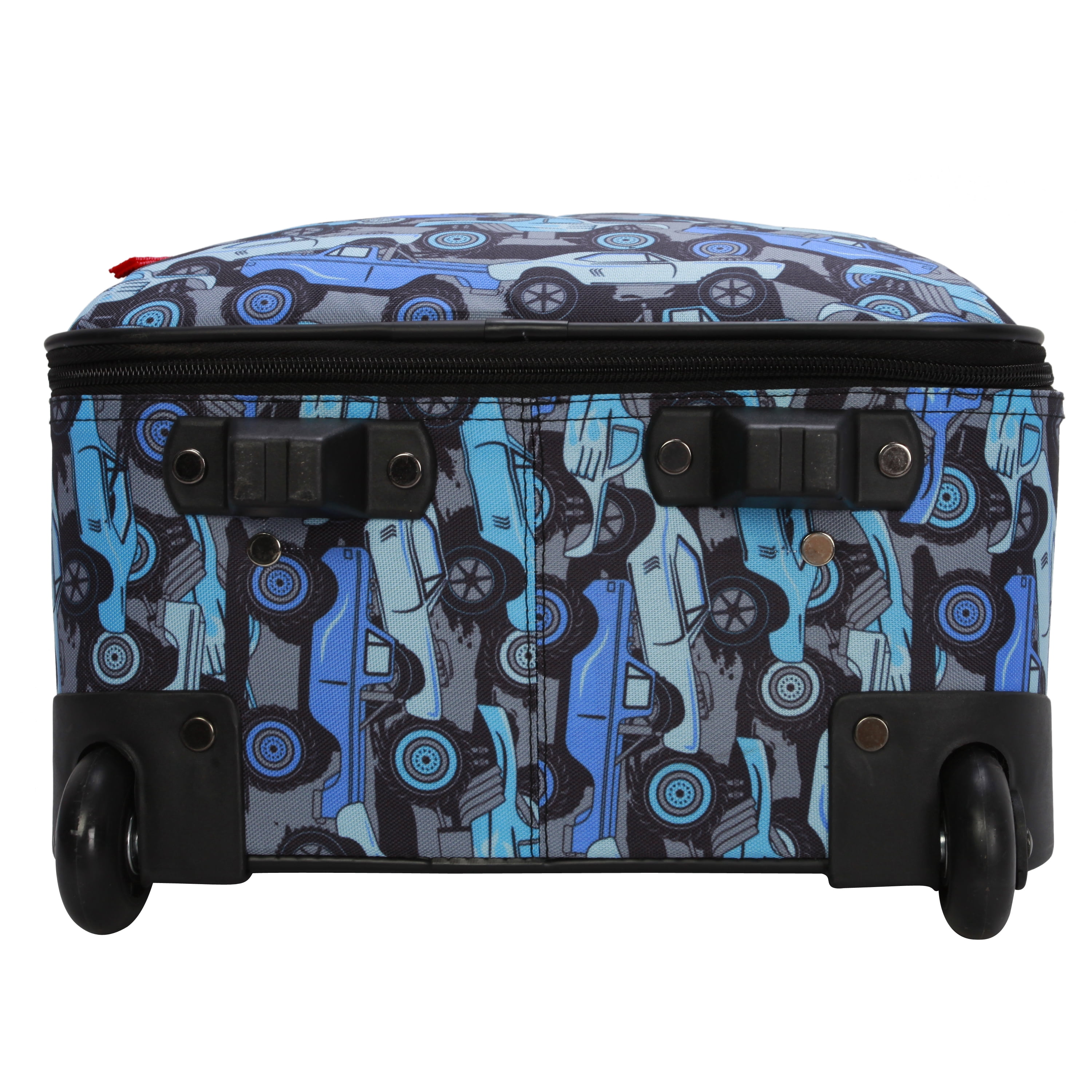 CRCKT 4-Piece Softside Kids Luggage Set, Includes 18" Carry-on Luggage, 12" Backpack, Plush Critter That Turns Into a Neck Roll Pillow, and a Matching Luggage Tag, Trucks, (Walmart. Com Exclusive)