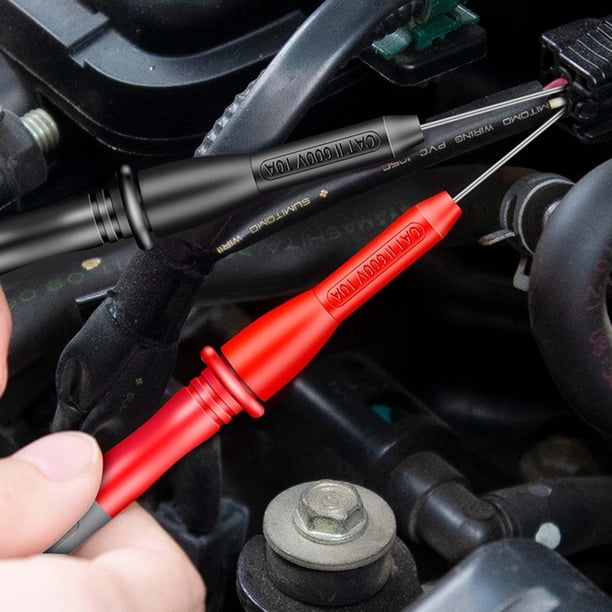 2 pines de sonda de prueba, multímetro de enchufe de 2 mm, cables de prueba, sondas de prueba, cable de de alambre, 600 V/ DYNWAVEMX Cables de prueba del multímetro