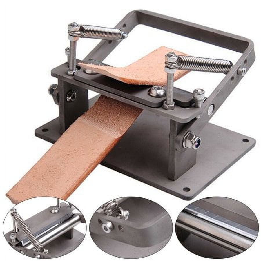 Manual Leather Skiver Leather Splitter Paring Machine Leather Craft Edge Skiving with 18mm Art Blade Manual DIY Leather Skiver Peeler Splitter 18mm Art Blade Skiving Peeling Machine