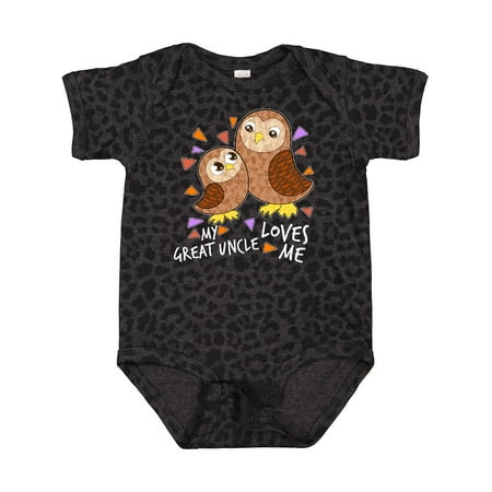 

Inktastic My Great Uncle Loves Me- Cute Owl Family Gift Baby Boy or Baby Girl Bodysuit