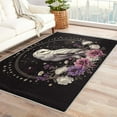 thumbnail image 1 of Owl Rugs for Living Room - 4x6 Rug - Owl Rug - Floral Wisdom Bird Area Rug - Barn Owl and Flower Rugs - Black Aesthetic Carpet, 1 of 7