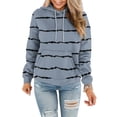 thumbnail image 1 of MeetoTime Women's Color Block Hoodie Fall Fleece Long Sleeve Crew Neck Oversized Hooded Sweatshirt Pullover Tops, 1 of 6