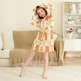 thumbnail image 3 of FORMRS Niños Bathrobe Unisex Hooded Robe Soft Plush Pajamas Sleepwear, Size 2-3T, Geometric Pattern, 3 of 7