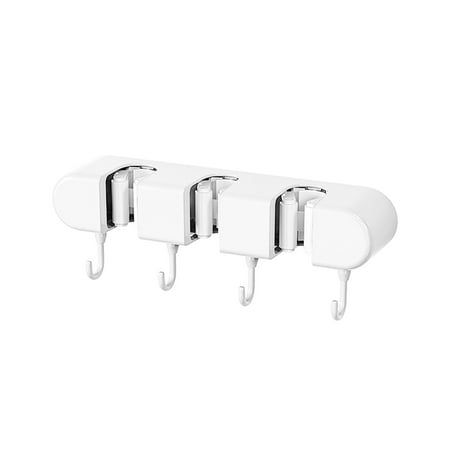 

WIQUOKETT Mop Clip Wall Hanging Without Punching Mop Hook Fixing Frame Bathroom Door Rear Storage Rack Artifact