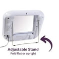 thumbnail image 5 of Jerdon Two-Sided Bluetooth Makeup Mirror with Lights, 5X-1X Magnification & Variable Light,White Plug-In or Batteries-Model J1025, 5 of 5
