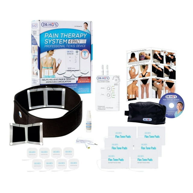 DR-HO'S - Pain Therapy System 4-Pad with Gel Pad Kit and Pain Therapy Back Relief Belt