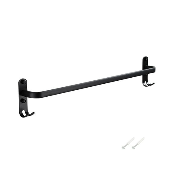Towel Racks for Bathroom Skegnu Black Space Aluminum Towel Rack, Towel Rod, Pole Bathroom Upper And Lower Pole, Small Towel Racks