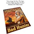 thumbnail image 3 of Urbalabs Vegetarian Old Indian Word For Bad Hunter Funny Metal Tin Bar Decor Signs Decoration 12 x 16 inch Metal Sign for Bedroom Garden Patio Wall Art 12x 16 Home Decor Made In USA, 3 of 7