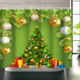 thumbnail image 5 of 150*180cm Christmas Tree Themed Pattern Waterproof Shower Curtain with Hooks Bathroom Decor, 5 of 8