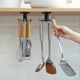 thumbnail image 2 of Kitchen utensil hanger, 6-prong 360-degree rotatable hook, black, 2 of 3