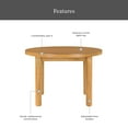 thumbnail image 2 of Better Homes & Gardens Adlin 45" Round Dining Table, Dining Room, Light Honey, 2 of 10