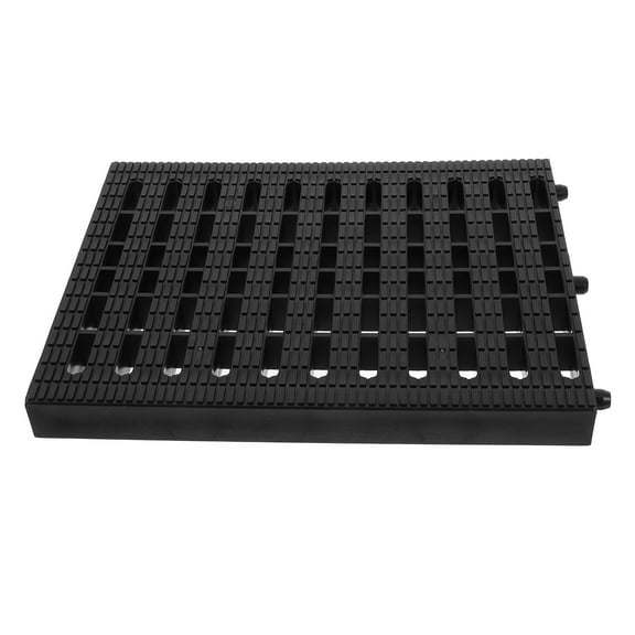 WORGEOUS  Channel Drains Outdoor Weather-resistant Cover Rectangular Well Garage Black