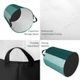 thumbnail image 2 of Fotbe Teal Color Pattern Laundry Basket with Handles, Waterproof Large Laundry Hamper, Wash Bag for Corner Dorm, Rolling Laundry Basket with Handles-, 2 of 6