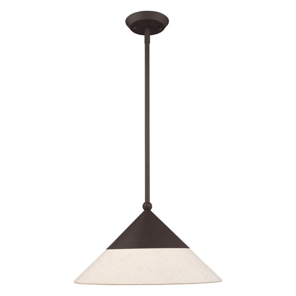 40717-07 Livex Lighting Stockholm - 1 Light Mini Pendant in Mid Century Modern Style - 15 Inches wide by 16.75 Inches high     -Traditional