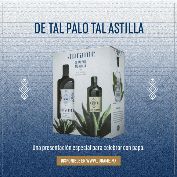 Mezcal Júrame - Paquete de Regalo - 1 botella de Mezcal Salmiana Joven 750ml y 1 botella de Mezcal Reposado 100ml