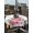 White Light Pink Dark Pink, variant on Outdoor Tablecloth with Umbrella Hole and Zipper, Valentine's Day Rectangle Table Cloth 60x120 Inch Waterproof Tablecloth, Pink Romantic Ice Cream Eucalyptus Leaves Picnic Table Cover for Patio