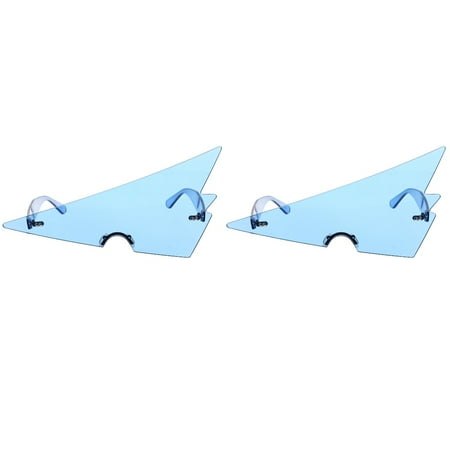 

Frcolor Glasses Party Funny Triangle Novelty Sunglasses Beach Prom Sun Frameless Women Props Cosplay Eyeglasses Photo Comedy