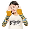 thumbnail image 2 of Luo Fashion under $3 Women’s Snowflake Fingerless Knit Gloves Half-Finger Warm Christmas Mittens, 2 of 7