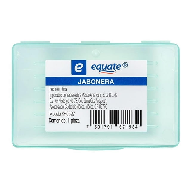 Jabonera de plástico Equate 1 pza