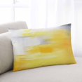 thumbnail image 2 of Waterproof Outdoor Throw Pillows with Inserts 12"x20" Set of 2, Yellow Grey Soft Decorative Pillowcases for Couch Bedroom, Abstract Modern Oil Painted Art Pillow Covers for Sofa Living Room, 2 of 8