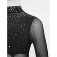thumbnail image 5 of iiniim Gymnastics Jumpsuit for Girls Bodysuit Figure Skating Leotard Sparkly Catsuit Full Body Dance Unitard Black 16, 5 of 7