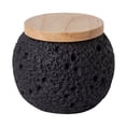 thumbnail image 2 of Pet Loss Sympathy Gift, Pet Memorial Gifts, Black Lava Textured, Small Glass Jar with Lid, Small Urn for Ashes, Faux Fur Keepsake Storage, 1 Pc, 2 of 6