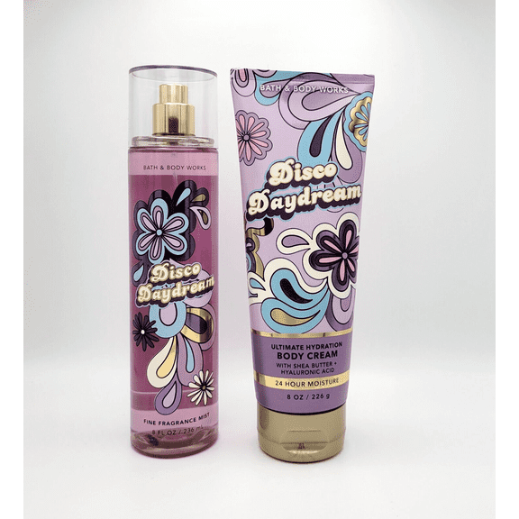 Bath & Body Works Disco Daydream Body Mist & Body Cream 8 fl oz Set of 2