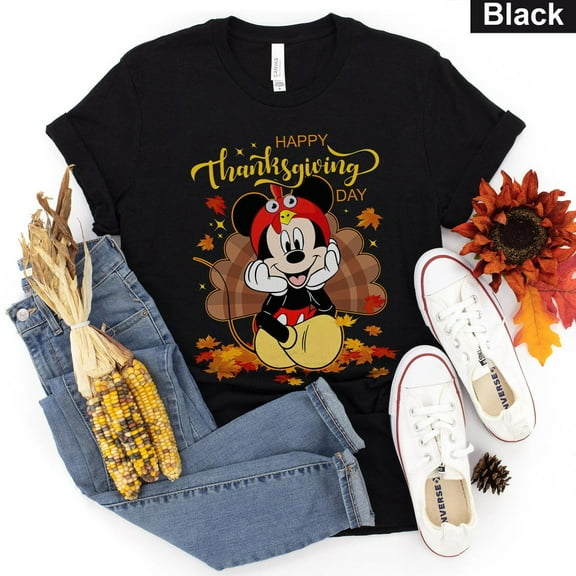 Mickey Minnie Thanksgiving Shirts, Disney Thanksgiving Tee, Thankful Disney Shirt, Family Vacation Thanksgiving Shirt, Mickey Minnie Turkey, S-5XL Shirt