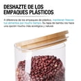 thumbnail image 4 of Recipientes Herméticos de Vidrio con Tapa de Bambú (5 Piezas de Diferentes Tamaños), Contenedores de Vidrio para Organización de Cocina y Baño, Frascos para Almacenar Especias y Semillas, 4 of 7