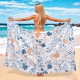 thumbnail image 5 of Gamivast Women's Beach Wrap Skirt Swimsuit Cover Up Sarong Tie Waist Lightweight Sheer Flowy Bathing Suit Bottoms for Summer Pool Vacation Wear, 5 of 5