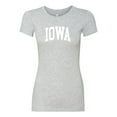 thumbnail image 2 of Wild Bobby State of Iowa College Style Women Slim Fit Junior Tee, 2 of 6