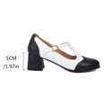 thumbnail image 7 of IUJSOY Heels for Women Vintage Cap Toe T-Strap Dress Pumps Shoes Casual Block Heeled Oxford Shoes, 7 of 7