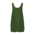 thumbnail image 5 of CheerKidz 2 Piece Outfits Womens Solid Color Loose Wide Leg Sleeveless Tops Shorts Sports and Set Round Neck Tops and T shirt Shorts Set(Green,XL), 5 of 8