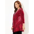 thumbnail image 4 of Catherines Women's Plus Size Anywear Velvet Burnout Cascade Cardigan, 4 of 4