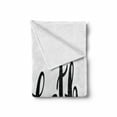 thumbnail image 2 of Elizabeth Soft Flannel Fleece Throw Blanket, Monochrome Inscription Style Modern Calligraphy Design Popular Girl Name, Cozy Plush for Indoor and Outdoor Use, 50" x 60", Black and White, by Ambesonne, 2 of 6