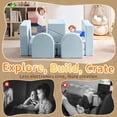 thumbnail image 5 of Linor 10PCS Modular Kids Play Couch, Kids Couch with Climbing Slope, Toddler Couch for Playing, Creating, Sleeping, Indoor Kids Sofa for Boys and Girls, Light Blue, 5 of 8