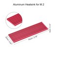 thumbnail image 2 of Uxcell Aluminum Heatsink Kit 70mmx22mmx3mm Red with Silicone Thermal Pads for M.2, for 2280 SSD, 2 of 4