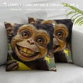 thumbnail image 3 of Pratyus Banana Smile Modern Rustic Decorative Couch Pillow Cases with Zipper Home Decor for Home Decor All Year Round Pillowcase 1PC 12x12in, 3 of 5
