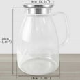 thumbnail image 6 of Bunhut Glass Pitcher with Lid,68 Ounces Water Pitcher for Hot Cold Drinks,Glass Water jar with Heat-Resistant Handle,Large Beverage Pitcher,High Borosilicate Glass, Easy to Clean, 6 of 9