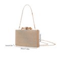 thumbnail image 3 of Bolso de noche con lazos, cadena de moda, miniembrague de boda, bolsos de fiesta para mujer (dorado) Likrtyny Para Estrenar, 3 of 6
