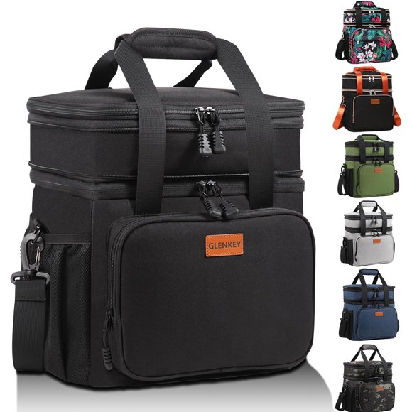 Lunch Box Termo Expandible 16 L Compartimentos Doble Capacidad Aislado Impermeable para Trabajo Playa Picnic