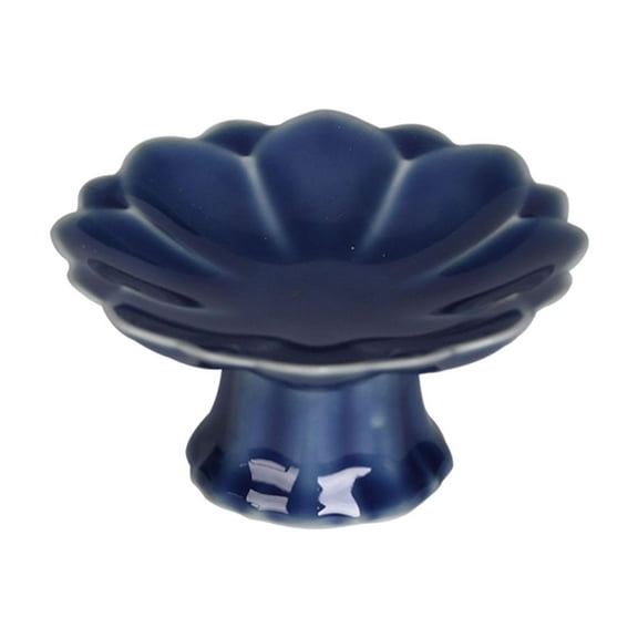 Fruit Bowl Pedestal Dish Decorative Stand Elegant Lotus Shaped Ceramic for Kitchen Counter Living Room Decor