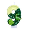 thumbnail image 2 of Generic Dinosaur Green Birthday Candles,Number Green Candle, Dinosaur Party Decorations,Sequin 3D Dinosaur Numeral Candle Dino Theme Cake Topper Anniversary Party Decor, 2 of 6