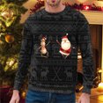 thumbnail image 1 of WILLBEST Mignons Chandails à Fermeture Éclair pour Hommes Automne et Hiver Tendance Décontractée Chandail Imprimé de Noël Col Rond, 1 of 3