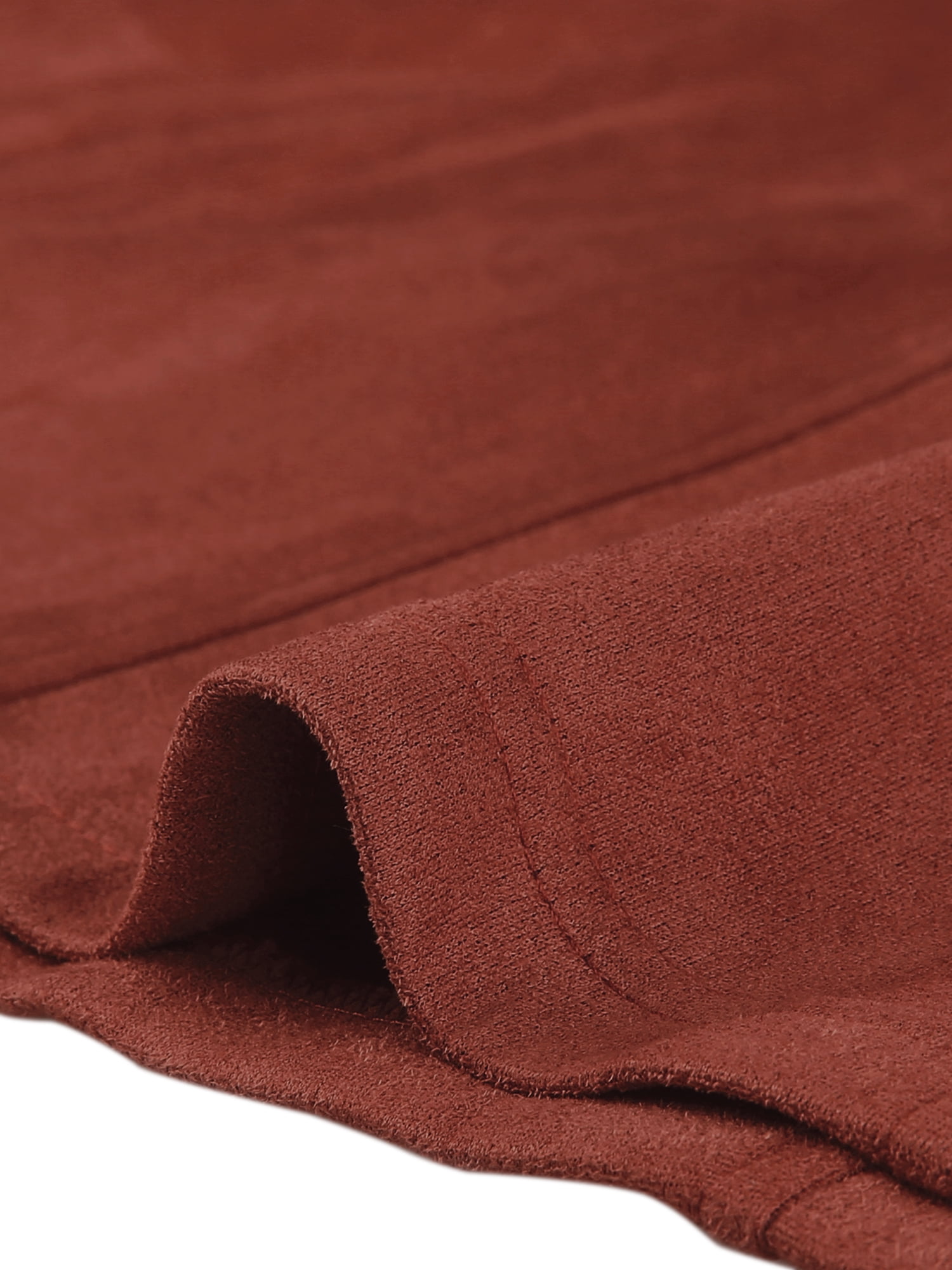 DARING DIVA Women's Plus Size Lapel Sleeveless Lightweight Suede Vests 3X Rust
